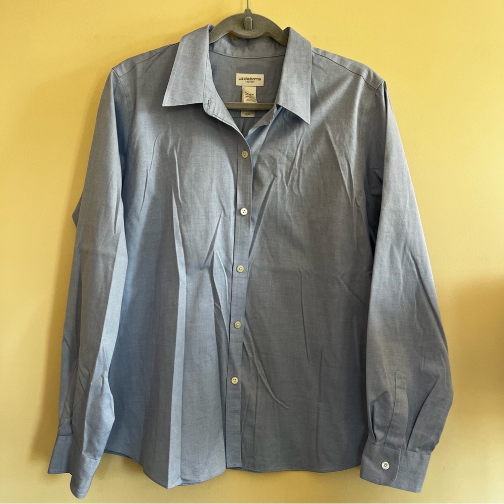Liz Claiborne pale blue blouse